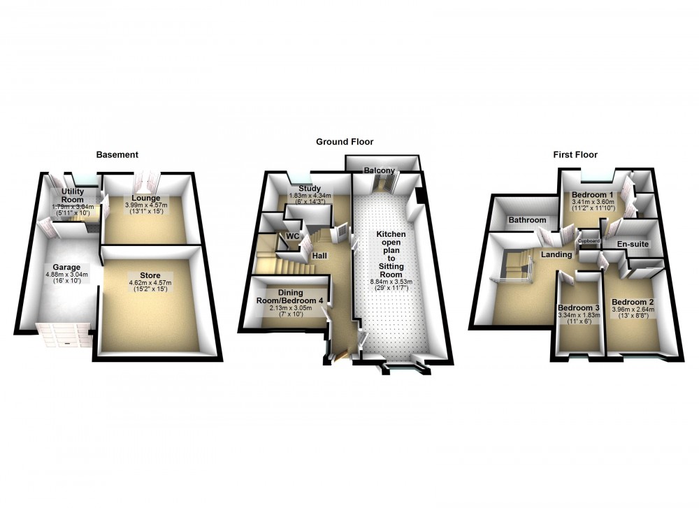 Floorplans For Fixby, Huddersfield