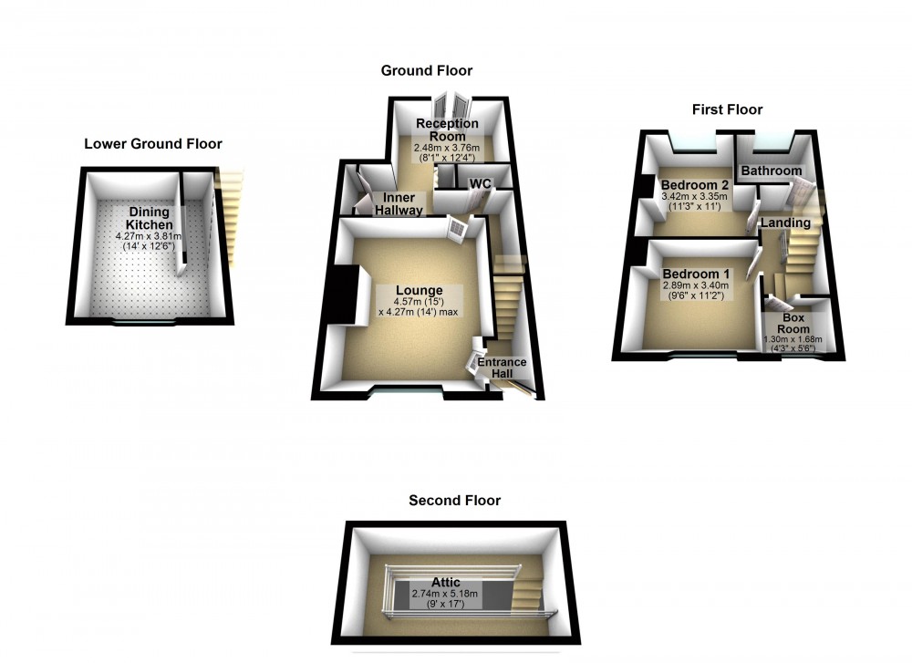 Floorplans For Honley, Holmfirth, West Yorkshire