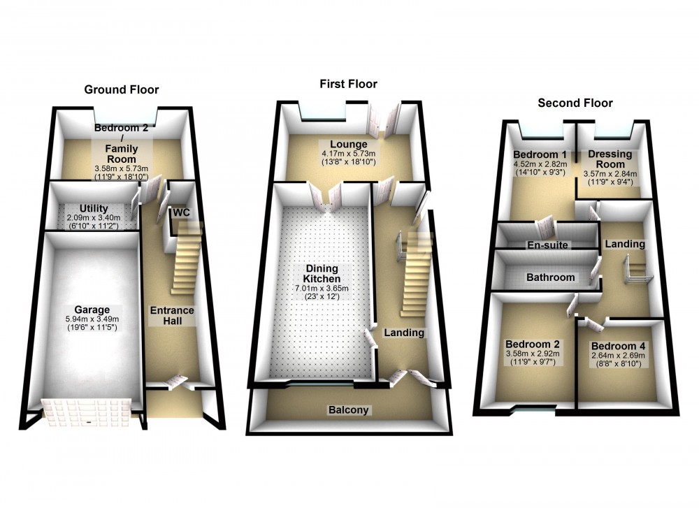 Floorplans For Honley, Holmfirth