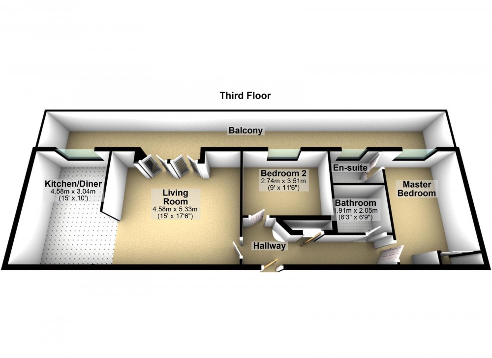 Floorplans For Thongsbridge, Holmfirth, West Yorkshire