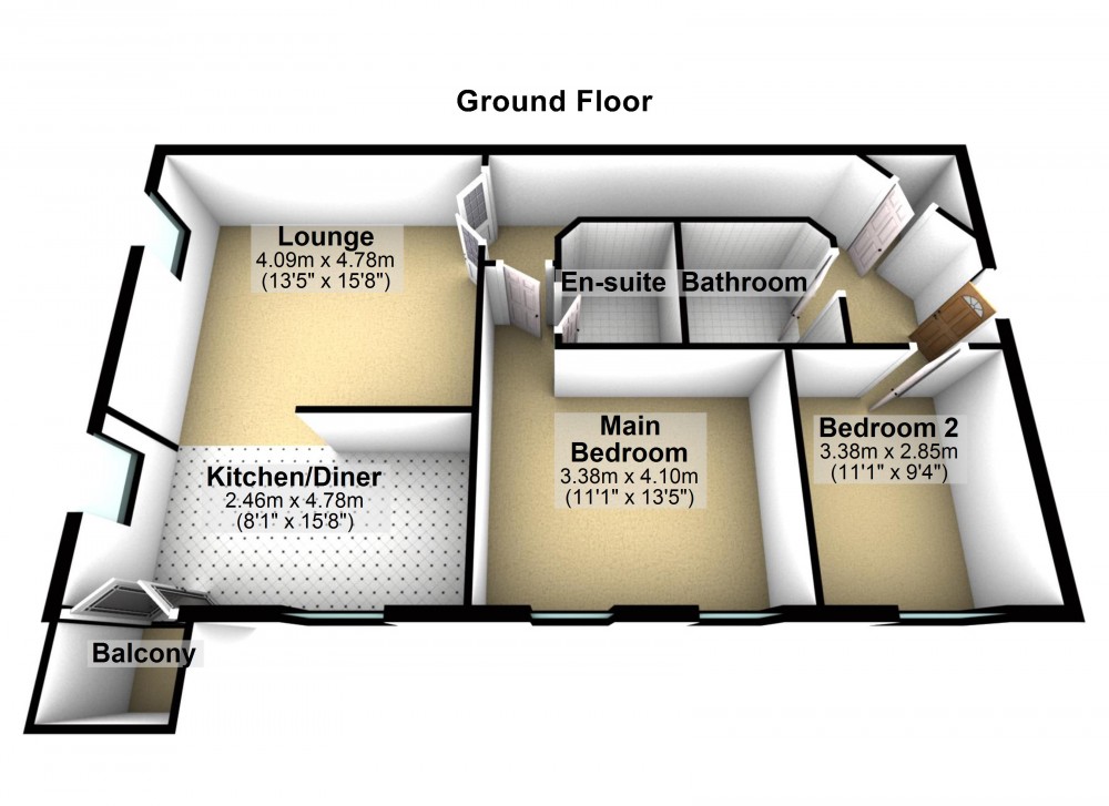 Floorplans For Thongsbridge, Holmfirth