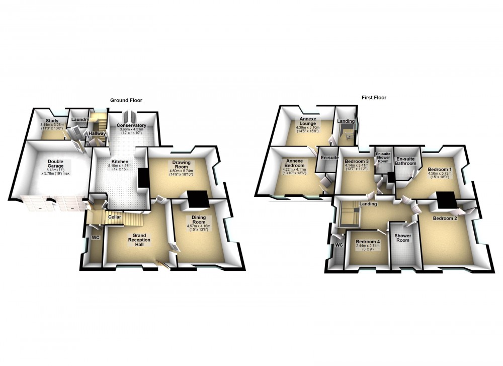 Floorplans For Dunford Road, Holmfirth