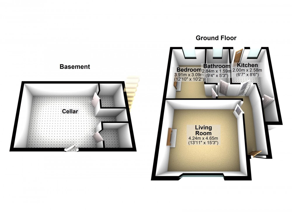 Floorplans For Marsh, Huddersfield, West Yorkshire