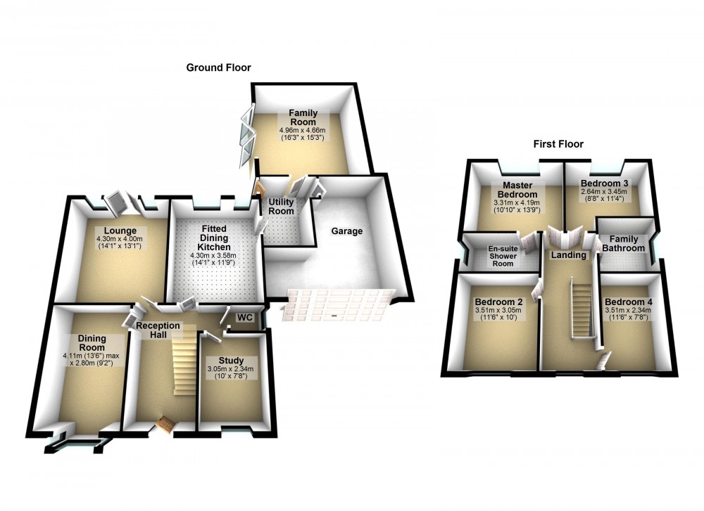 Floorplans For Netherton, Huddersfield