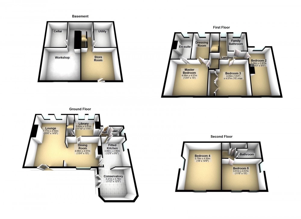 Floorplans For Binns Lane, Holmfirth