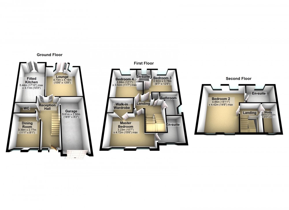 Floorplans For Fenay Bridge, Huddersfield