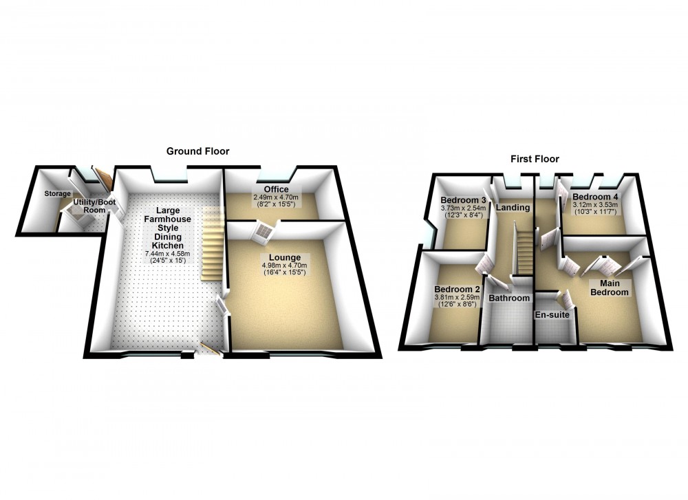 Floorplans For Cinderhills Road, Holmfirth