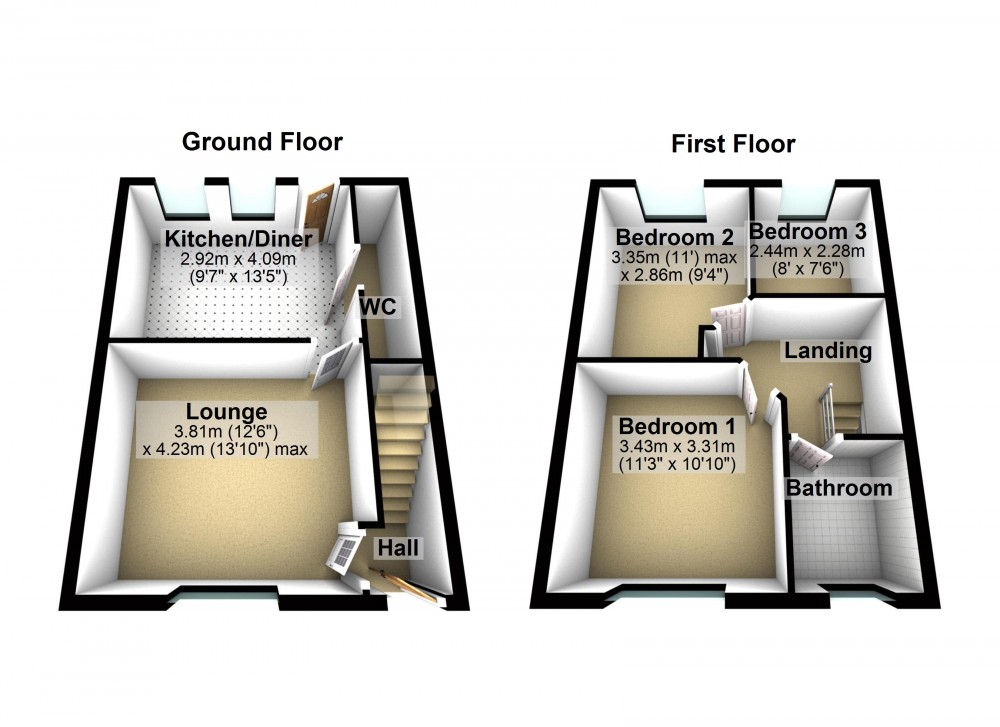 Floorplans For Honley, Holmfirth, West Yorkshire