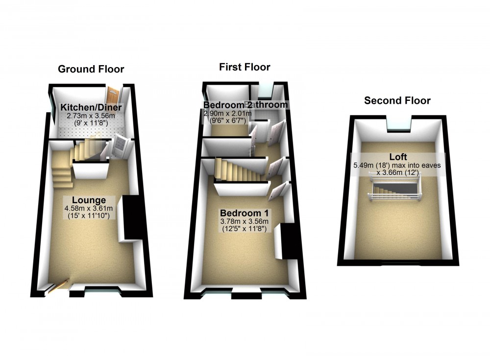 Floorplans For Jackson Bridge, Holmfirth