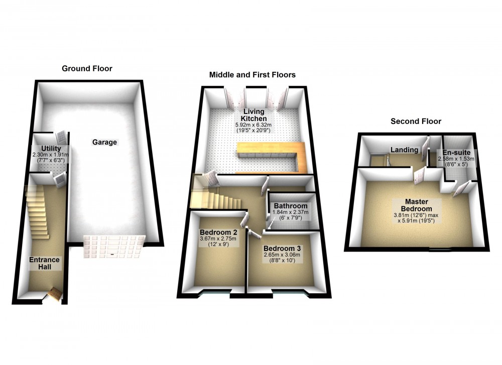 Floorplans For New Mill, Holmfirth, West Yorkshire