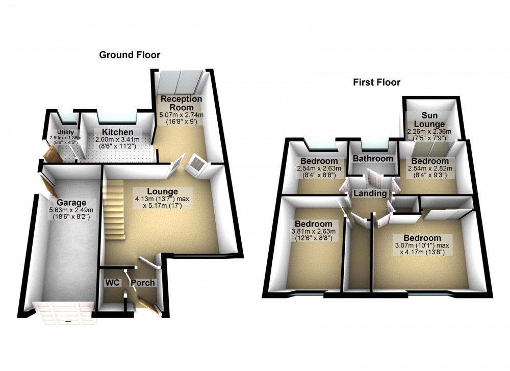 Floorplans For Scholes, Holmfirth