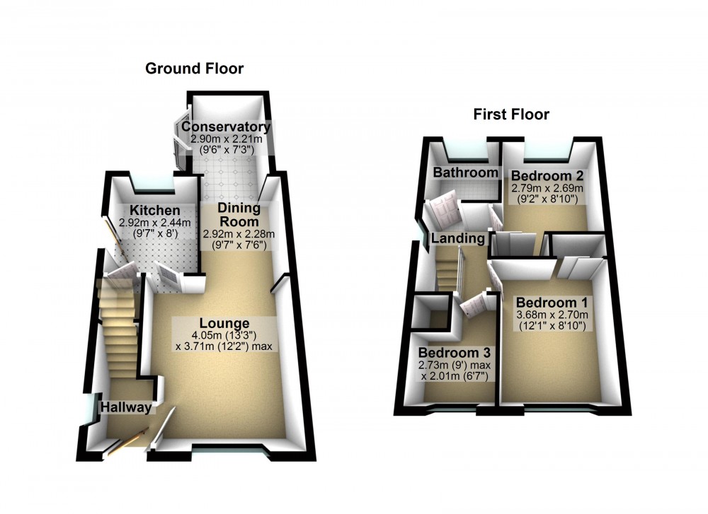 Floorplans For Bradley, Huddersfield