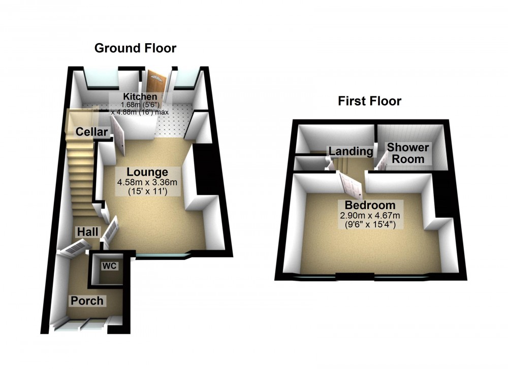 Floorplans For Armitage Bridge, Huddersfield, West Yorkshire