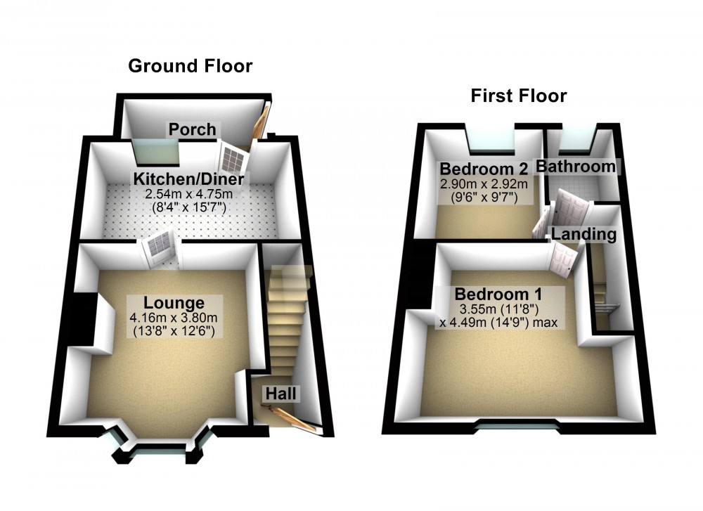 Floorplans For Lepton, Huddersfield