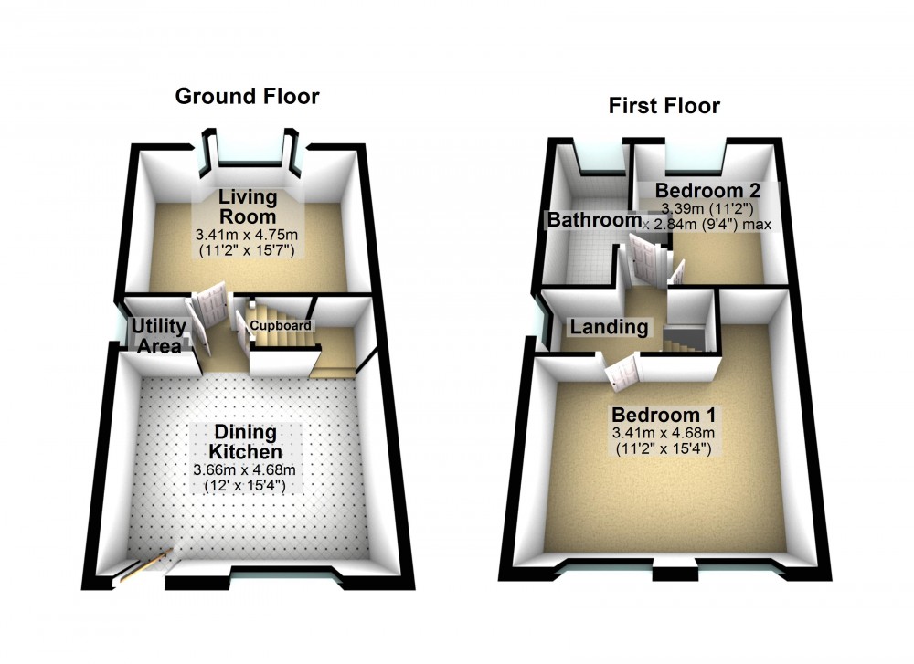 Floorplans For Dunford Road, Holmfirth