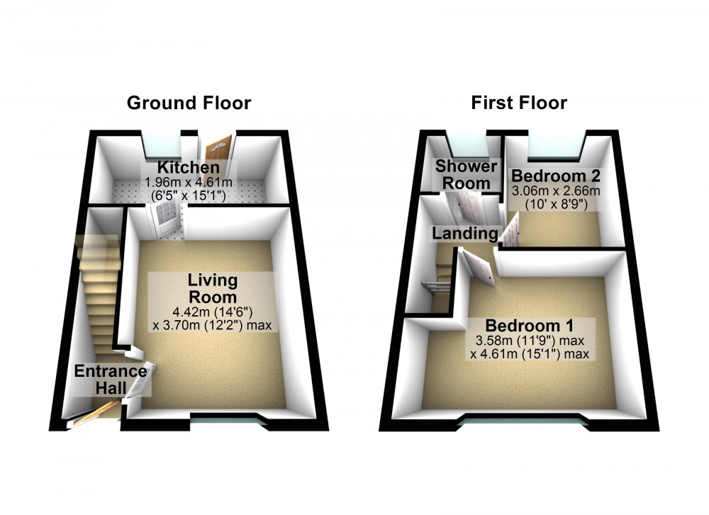 Floorplans For Back Lane, Holmfirth